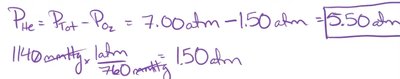 Dalton's Law calculation example