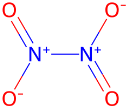 Structure of dinitrogen tetroxide (N2O4)