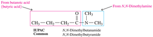 Naming amides with alkyl substituents