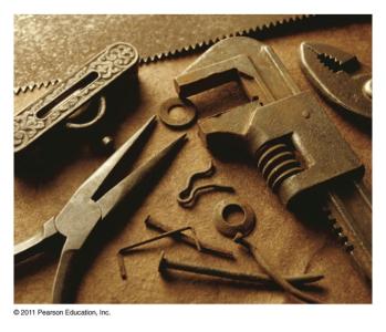 Rust formation on tools: oxidation of iron