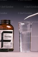 A solution of sucrose in water, representing a homogeneous mixture