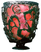 Lycurgus Cup: Example of metallic alloy under different lighting