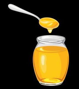 Honey, a source of simple sugars (monosaccharides and disaccharides)