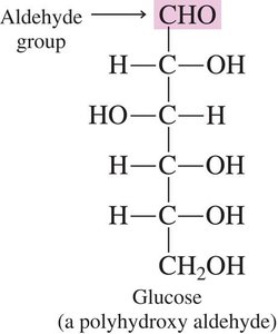 Structure of glucose (an aldose)