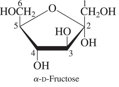 Ring structure of alpha-D-fructose