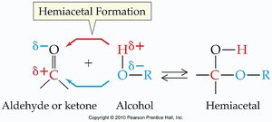 Hemiacetal formation