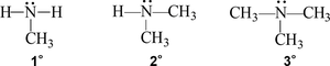 Primary, secondary, and tertiary amines