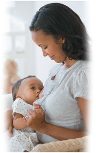 Mother breastfeeding infant, illustrating passive immunity