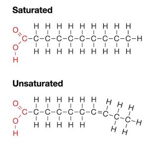 Unsaturated fats are liquid at room temperature