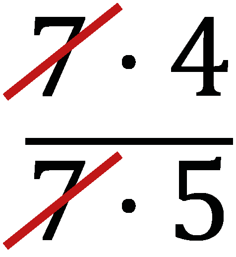 Canceling common factors in rational expressions