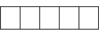 Empty rectangles representing a fraction