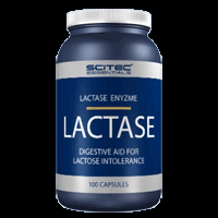 Lactase enzyme supplement bottle