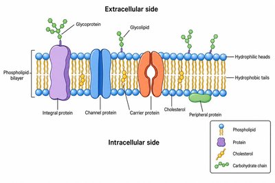 Structure of the phospholipid bilayer