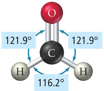 Trigonal planar geometry for CH2O