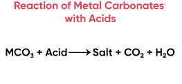 Reaction of metal carbonates with acids