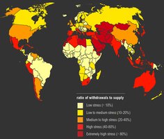 Map of global water stress (duplicate for emphasis)