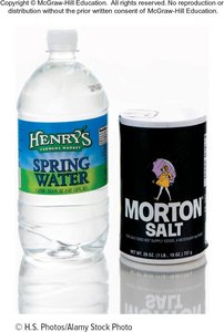 Spring water and Morton salt as examples of compounds