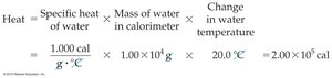Calculation of heat released in a calorimeter