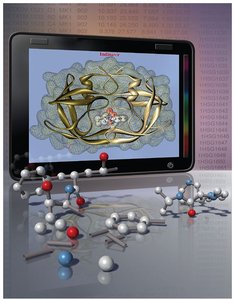 Computer simulation of HIV-protease and drug molecules