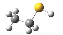 Ethanethiol molecular model