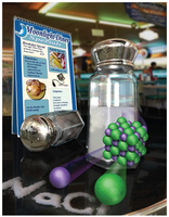 Table salt and sodium chloride molecular model