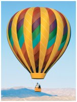 Hot air balloon rising due to Charles's law