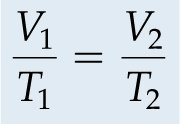 Charles's law equation