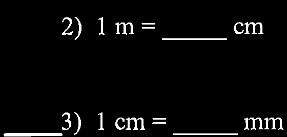 metric conversions for meters and centimeters