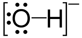 Lewis structure for hydroxide ion OH-