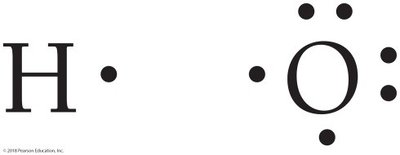 Lewis structures for hydrogen and oxygen