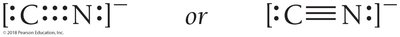 Lewis structure for CN- with triple bond