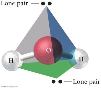 Bent geometry of H2O