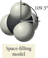 Space-filling model of CH4