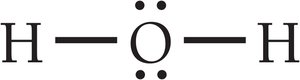 Lewis structure of H2O