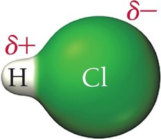 Polar HCl molecule