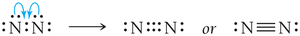 Formation of triple bond in nitrogen