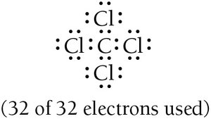 CCl4 Lewis structure with lone pairs