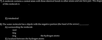 Molecular geometry question