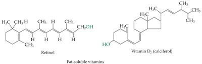 Structures of fat-soluble vitamins