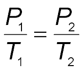 Gay-Lussac's Law equation