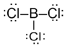 Lewis structure of BCl3