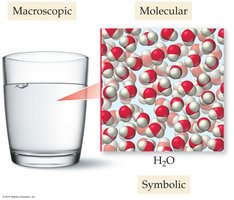 Macroscopic, molecular, and symbolic views of water