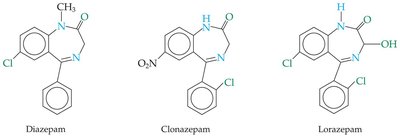 Structures of benzodiazepines