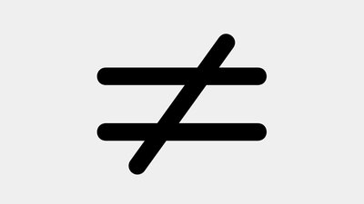 Not equal sign indicating concentrations are not necessarily equal