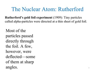 Rutherford's gold foil experiment description