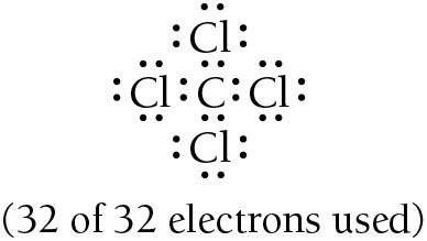 Lone pairs in CCl4