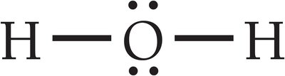 Lewis structure for H2O