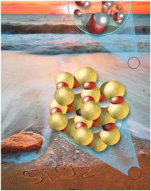 Atoms and molecules in sand