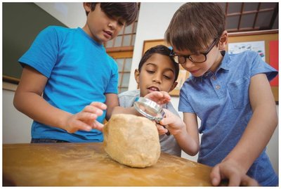 Children observing and measuring