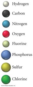 Color coding for molecular models